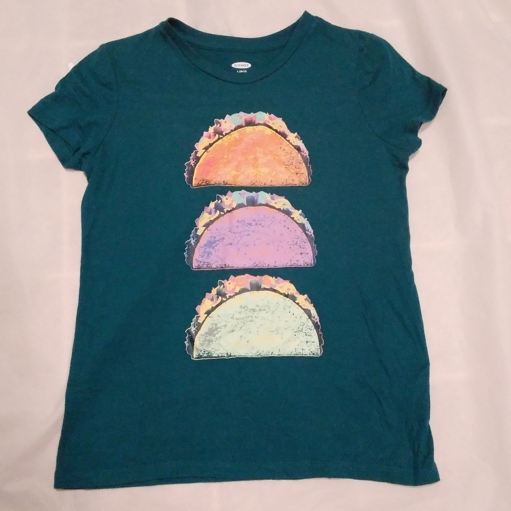 Old Navy Taco Tshirt Girl's Large 10/12 EXCELLENT